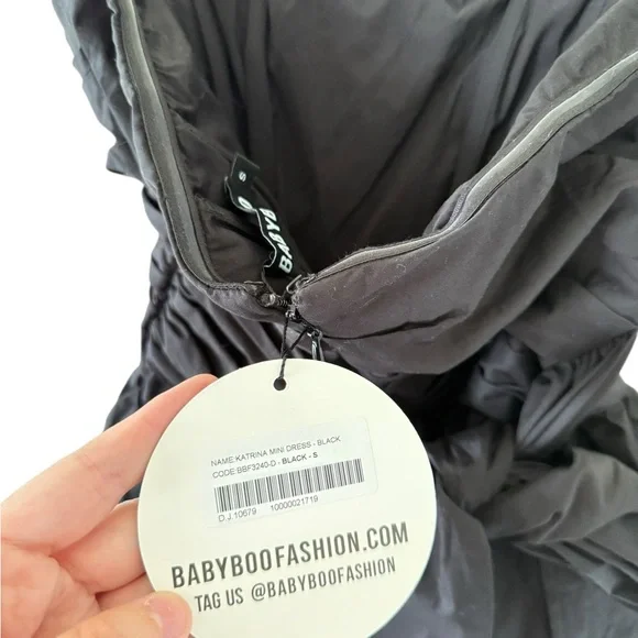 Babyboo NEW Katrina Mini Dress in Black - Picture 2 of 6